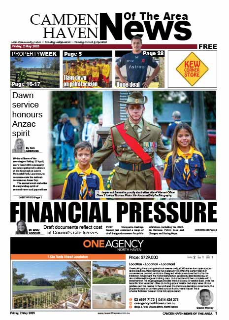 Camden Haven News Of The Area 02 MAY 2025