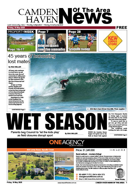 Camden Haven News Of The Area 16 MAY 2025