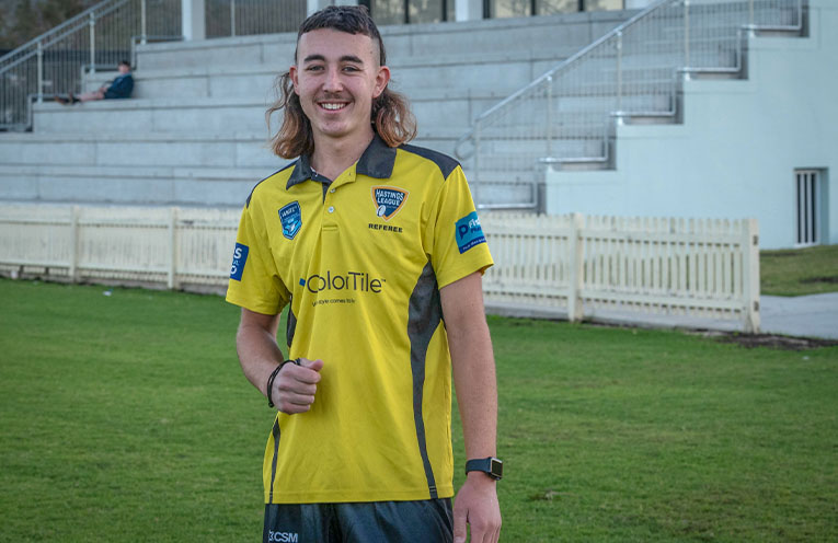 Izaac Gaskin-Hogan makes senior men’s refereeing debut