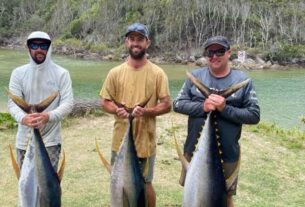 Mud crabs in the creek, yellowfin success offshore