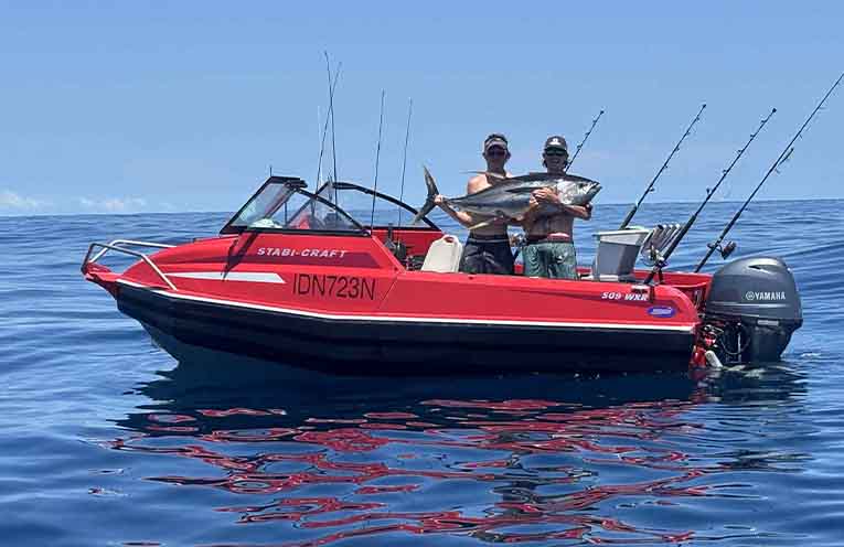 Yellowfin on the chew! Riley Baker and skipper Blair Carroll had an awesome day out off Port Macquarie last Friday.