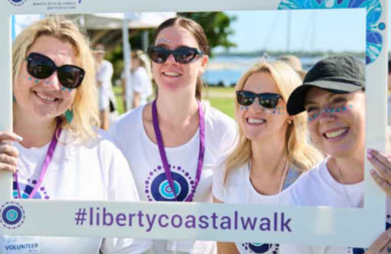 Wear white and join the Liberty Coastal Walk Against Domestic and Family Violence