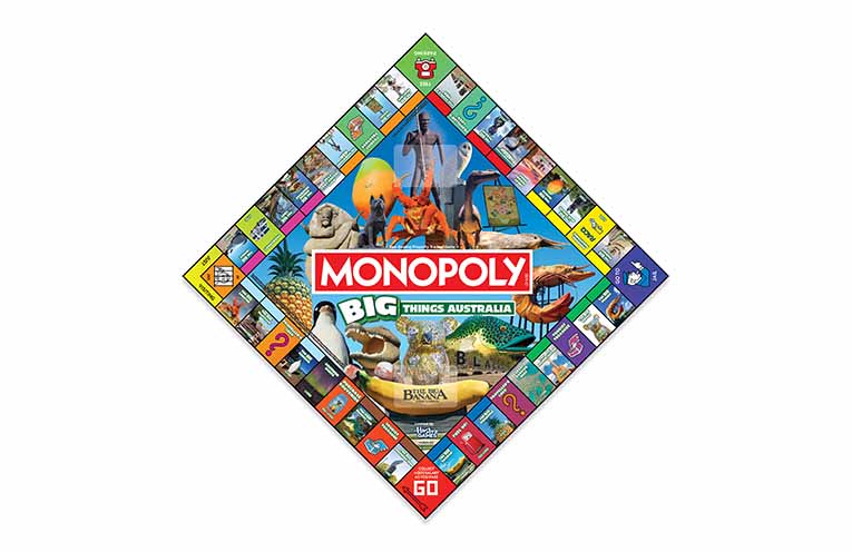 The new Monopoly board features The Big Koala in the centre.