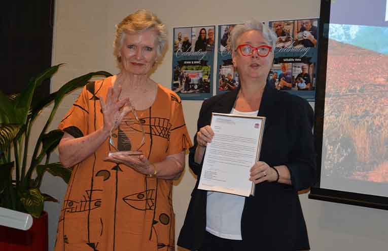 Long-standing FAWNA member Meredith Ryan recognised with prestigious Wildlife Rehabilitator Award