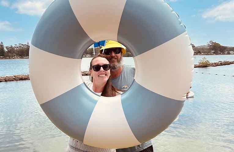 Flotilla of floaties fun in Dunbogan for Australia Day