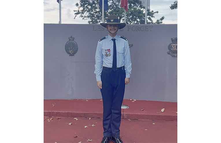 Lake Cathie local, Patrick Dale at the ANZAC Day service. Photo: Cara Dale.