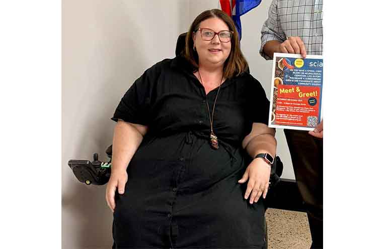 Advocate Sarah Eade is passionate about improvements to accessibility and inclusion for those living with spinal injuries and neurological disorders in the community. Photo: Pat Conaghan FB.