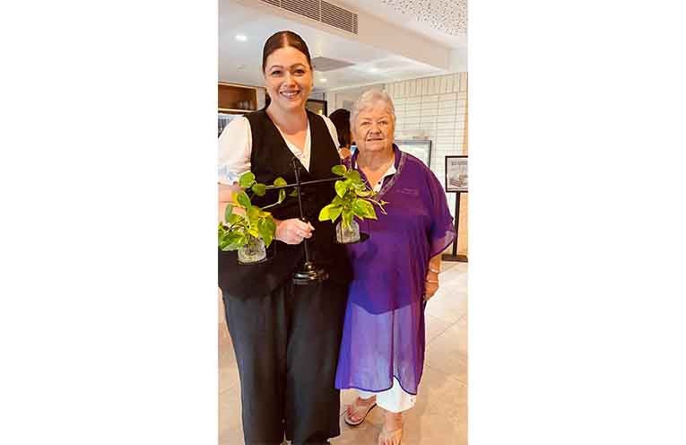 Guest speaker Brittani Michelle and organiser Jenny Peters.