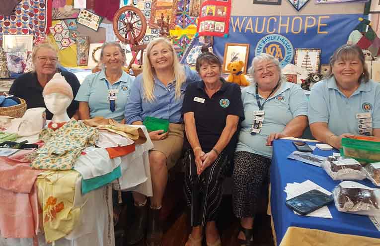 Lyne MP Alison Penfold (centre) with CWA members (l-r) Deirdre Pfeiffer, Gail Kirkpatrick, Jenny Gaudry, Doreen Burns and Mary McEnallay. Photo: supplied