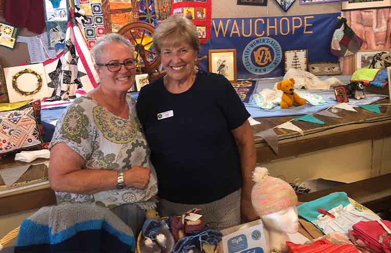 Mid North Coast CWA Group President Lynn Moore and member Lea Taylor. Photo: Pauline Cain.