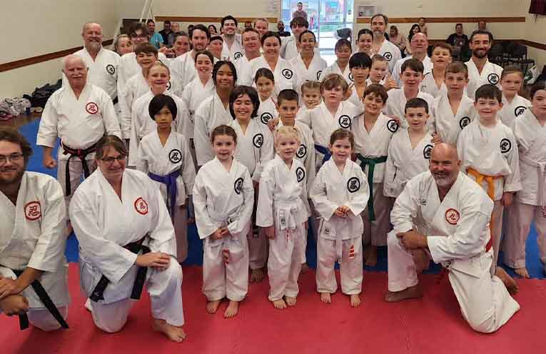 Belt grading for Mid North Coast Karate students