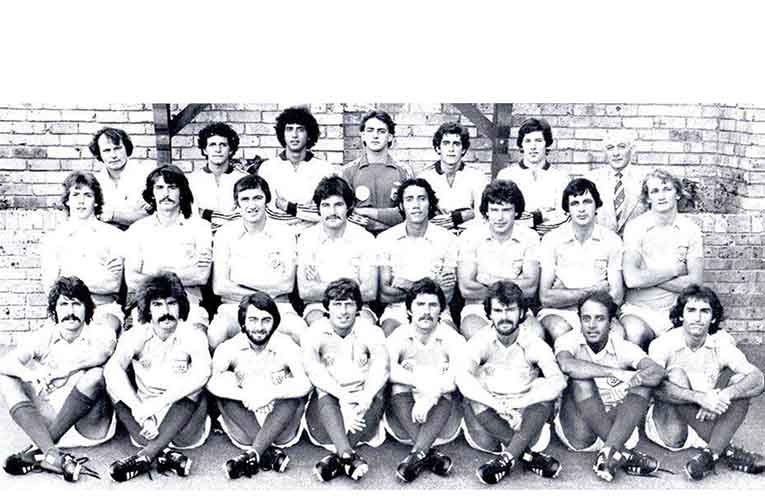 Mark Trenter (middle row, far right) in his Sydney City Hakoah days. Photo: supplied.