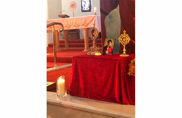St Agnes’ Catholic Parish welcomes Saint Carlo Acutis. Photos: Pauline Cain