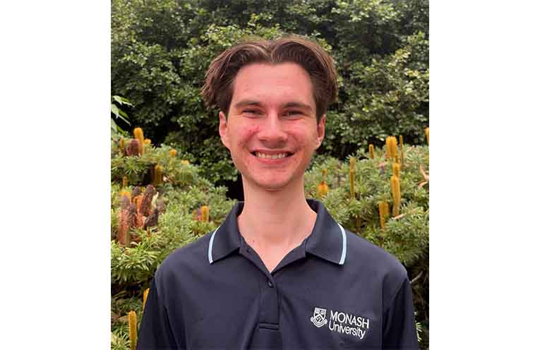 Johnathon Cains is studying nursing at Monash University in Melbourne. Photo: Supplied.