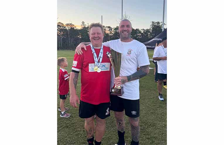Captain of the game Nathan Monaghan (left) with Coach James Beard (right). Photo: Supplied.