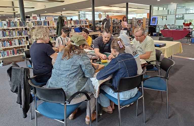 Last year’s leathercraft workshop was popular with 2026 Repair Fair patrons. Photo: PMH Council.