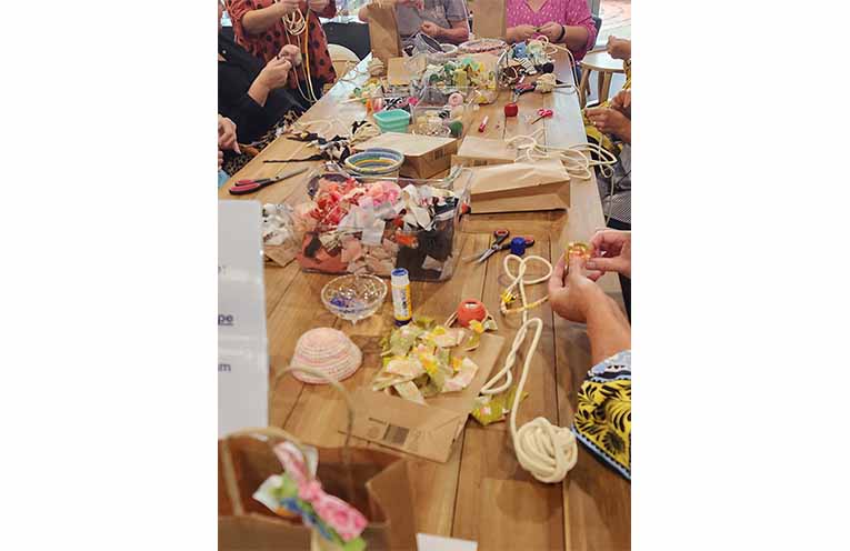 The needlecraft workshop drew a crowd at last year’s inaugural Repair Fair. Photo: PMH Council.